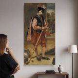 The Jester Don Juan of Austria by Diego Velazquez canvas wall art mockup 02