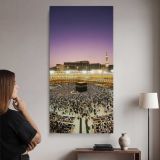 The Kaaba at Night canvas wall art mockup 02