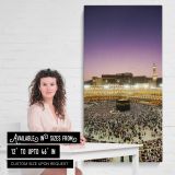The Kaaba at Night canvas wall art mockup 03