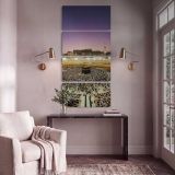The Kaaba at Night canvas print shown in a styled interior