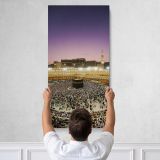 The Kaaba at Night Canvas Wall Art Print