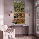 The Entry into Jerusalem by Master of the Thuison Altarpiece canvas print shown in a styled interior