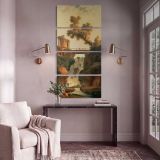 Landscape with a Waterfall by Hubert Robert canvas print shown in a styled interior