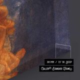 Chaos by George Frederic Watts close up showing gallery canvas texture and depth
