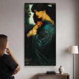 Proserpine by Dante Gabriel Rossetti canvas wall art mockup 02