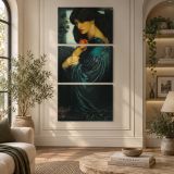 Proserpine by Dante Gabriel Rossetti canvas wall art displayed in an interior