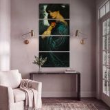 Proserpine by Dante Gabriel Rossetti canvas print shown in a styled interior