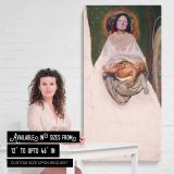 Portrait of Mrs Robert Harrison by John Singer Sargent canvas wall art mockup 03