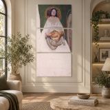 Portrait of Mrs Robert Harrison by John Singer Sargent canvas wall art displayed in an interior