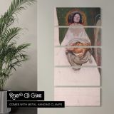 Portrait of Mrs Robert Harrison by John Singer Sargent canvas wall art in a contemporary room