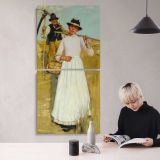 The Return of the Reapers by Henry Herbert La Thangue canvas wall art mockup 04
