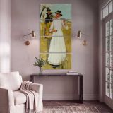 The Return of the Reapers by Henry Herbert La Thangue canvas print shown in a styled interior