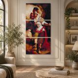 Sir Arthegal the Knight of Justice with Talus by John Hamilton Mortimer canvas wall art displayed in an interior