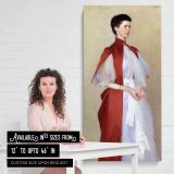 Portrait of Mrs Robert Harrison by John Singer Sargent canvas wall art mockup 03
