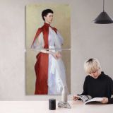 Portrait of Mrs Robert Harrison by John Singer Sargent canvas wall art mockup 04