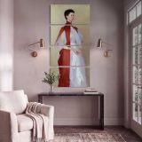 Portrait of Mrs Robert Harrison by John Singer Sargent canvas print shown in a styled interior