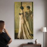 Woman in a White Dress canvas wall art mockup 02