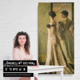 Woman in a White Dress canvas wall art mockup 03