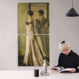 Woman in a White Dress canvas wall art mockup 04