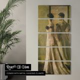 Woman in a White Dress canvas wall art in a contemporary room