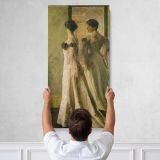 Woman in a White Dress Canvas Wall Art Print