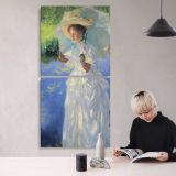 Lady in White by the Water canvas wall art mockup 04