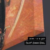 Ceremonial Officer in Red Uniform close up showing gallery canvas texture and depth