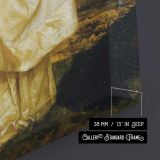 Woman in White in a Mountain Landscape by Frederic Leighton close up showing gallery canvas texture and depth