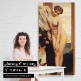 Classical Female Nude by Frederic Leighton canvas wall art mockup 03