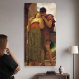 The Farewell Embrace by Frederic Leighton canvas wall art mockup 02