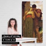 The Farewell Embrace by Frederic Leighton canvas wall art mockup 03
