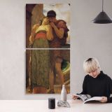 The Farewell Embrace by Frederic Leighton canvas wall art mockup 04