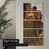 The Farewell Embrace by Frederic Leighton canvas wall art in a contemporary room