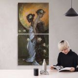 Woman in a Silver Evening Dress by Daniel Gerhartz canvas wall art mockup 04