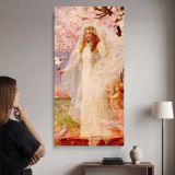 Love and Marriage by Alfred Stevens canvas wall art mockup 02