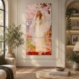 Love and Marriage by Alfred Stevens canvas wall art displayed in an interior