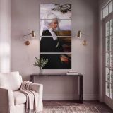 Sunday by the Sea by Ann James Massey canvas print shown in a styled interior