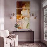 Portrait of a Lady with a Green Satin Sash by Franz Leo Ruben canvas print shown in a styled interior