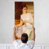 Portrait of a Lady with a Green Satin Sash by Franz Leo Ruben Canvas Wall Art Print
