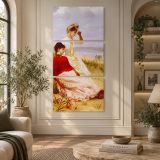 By the Sea by Georges van den Bos canvas wall art displayed in an interior