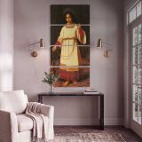 The Acolyte by Abraham Solomon canvas print shown in a styled interior
