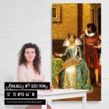 The Attentive Courtier by Adolphe Alexandre Lesrel canvas wall art mockup 03
