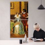 The Attentive Courtier by Adolphe Alexandre Lesrel canvas wall art mockup 04