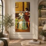 The Attentive Courtier by Adolphe Alexandre Lesrel canvas wall art displayed in an interior