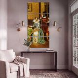 The Attentive Courtier by Adolphe Alexandre Lesrel canvas print shown in a styled interior
