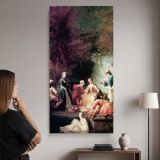 A Summers Picnic by Adolphe Jourdan canvas wall art mockup 02