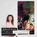 A Summers Picnic by Adolphe Jourdan canvas wall art mockup 03