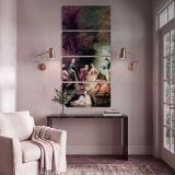 A Summers Picnic by Adolphe Jourdan canvas print shown in a styled interior