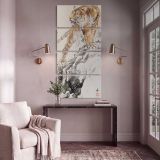 Fierce Tiger Double Width Right Kakejiku 2016 by Zhang Yun canvas print shown in a styled interior