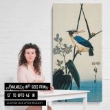Kingfisher and Water Plantain by Utagawa Hiroshige canvas wall art mockup 03